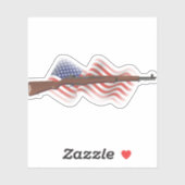 Patriotic American WW2 Rifle M1 Garand Aufkleber (Blatt)