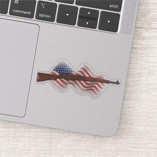 Patriotic American WW2 Rifle M1 Garand Aufkleber (Detail)