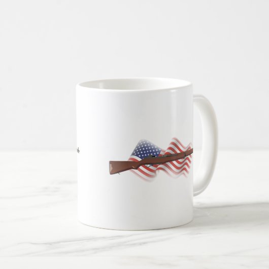 Patriotic American WW2 Rifle M1 Garand Kaffeetasse (VorderseiteRechts)