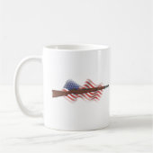 Patriotic American WW2 Rifle M1 Garand Kaffeetasse (Links)
