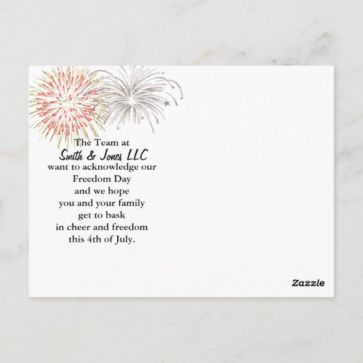 Patriotic American Yellow Rubber Duck Postkarte (Rückseite)