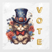 Patriotic Americana Cat Vote Fensteraufkleber (Blatt)