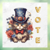 Patriotic Americana Cat Vote Fensteraufkleber (Blatt 3)