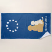 Patriotic Americana Golden Retriever Strandtuch (Vorderseite)