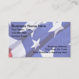 Patriotic Americana Theme Business Cards Visitenkarte