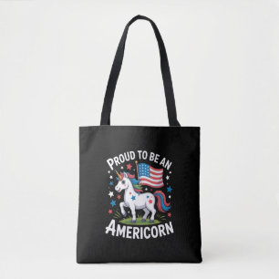 Patriotic Americorn Unicorn 4. Juli Patriotic Tasche