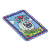 PATRIOTIC AMERIKANISCHE UNABHÄNGIGKEITSTAG SHEEP,  MAGNET (Rechte Seite)