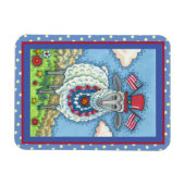 PATRIOTIC AMERIKANISCHE UNABHÄNGIGKEITSTAG SHEEP, MAGNET (Horizontal)