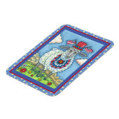 PATRIOTIC AMERIKANISCHE UNABHÄNGIGKEITSTAG SHEEP, MAGNET (Linke Seite)