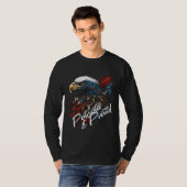 Patriotic and Proud Bald Eagle 4th of July T-Shirt (Vorne ganz)