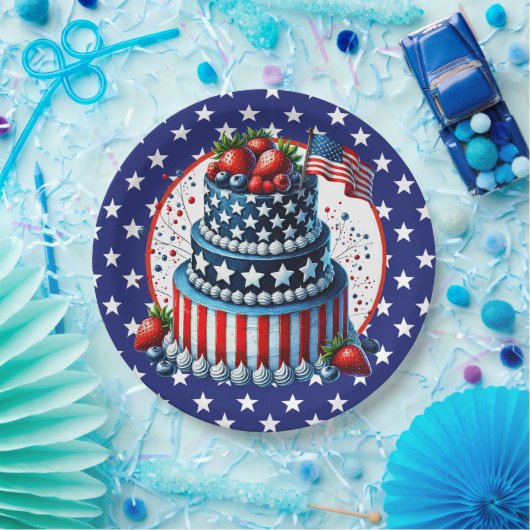 Patriotic And Sassy Celebration  Pappteller (Party)
