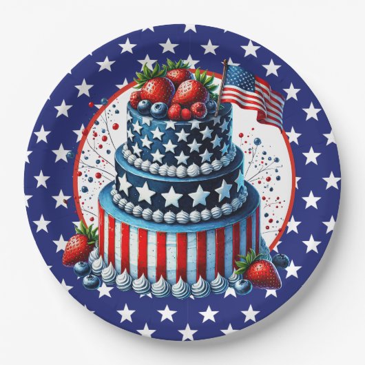 Patriotic And Sassy Celebration  Pappteller (Vorderseite)