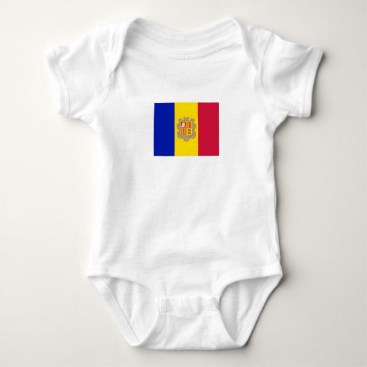 Patriotic Andorra Flag Baby Strampler (Vorderseite)