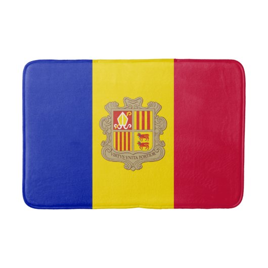 Patriotic Andorra Flag Badematte (Vorderseite)