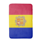 Patriotic Andorra Flag Badematte (Vorderseite Vertikal)