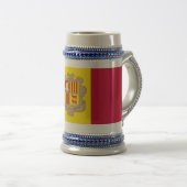 Patriotic Andorra Flag Bierglas (VorderseiteRechts)