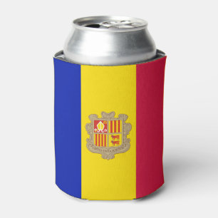 Patriotic Andorra Flag Can Cooler Dosenkühler