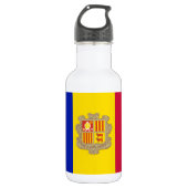 Patriotic Andorra Flag Edelstahlflasche (Vorderseite)