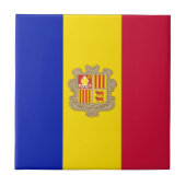 Patriotic Andorra Flag Fliese (Vorderseite)