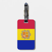 Patriotic Andorra Flag Gepäckanhänger (Rückseite vertikal)