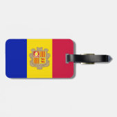 Patriotic Andorra Flag Gepäckanhänger (Rückseite horizontal)