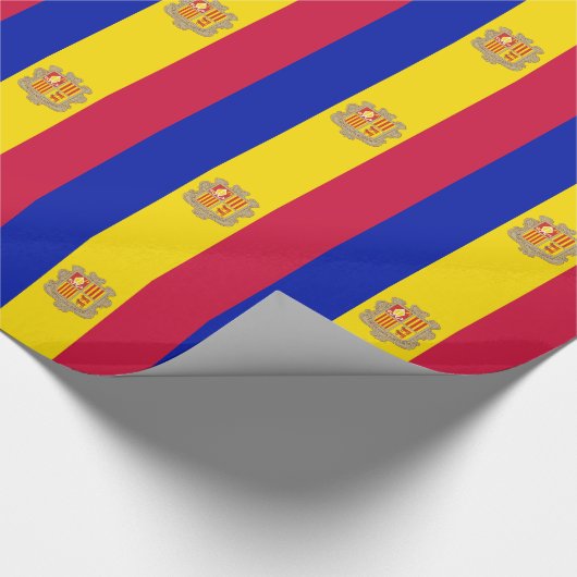 Patriotic Andorra Flag Geschenkpapier (Ecke)