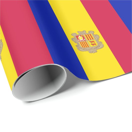 Patriotic Andorra Flag Geschenkpapier (Rolleneckpunkt)