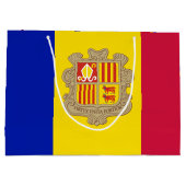 Patriotic Andorra Flag Große Geschenktüte (Rückseite)