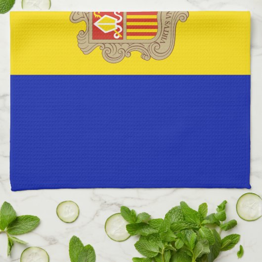 Patriotic Andorra Flag Handtuch (Gefaltet)