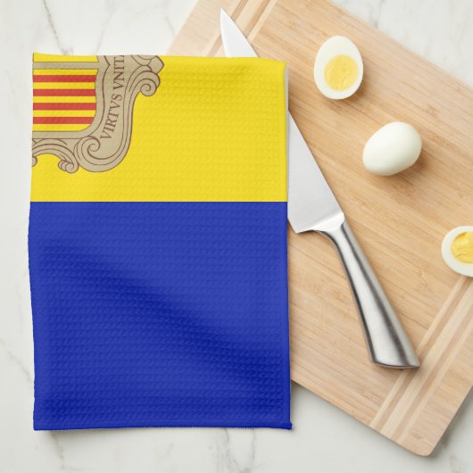 Patriotic Andorra Flag Handtuch (Viertel Falte)