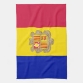 Patriotic Andorra Flag Handtuch (Vertikal)