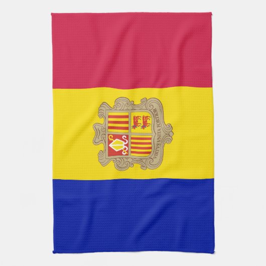Patriotic Andorra Flag Handtuch (Vertikal)