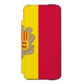 Patriotic Andorra Flag Incipio iPhone Geldbeutel-Hülle (Folio Vorderseite)