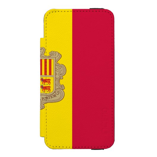 Patriotic Andorra Flag Incipio iPhone Geldbeutel-Hülle (Folio Vorderseite)