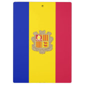Patriotic Andorra Flag Klemmbrett (Rückseite)