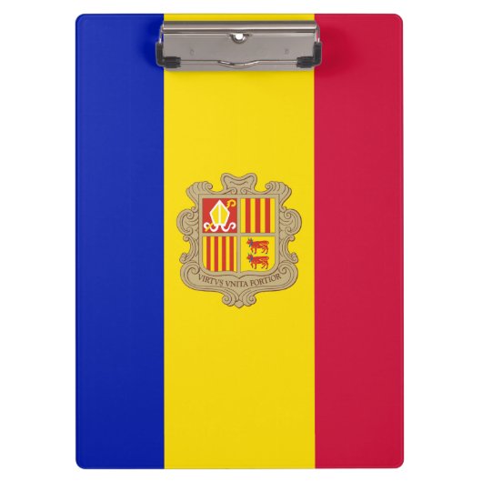 Patriotic Andorra Flag Klemmbrett (Vorderseite)