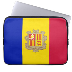 Patriotic Andorra Flag Laptopschutzhülle