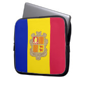 Patriotic Andorra Flag Laptopschutzhülle (Vorderseite Links)