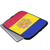 Patriotic Andorra Flag Laptopschutzhülle (Vorne Knopf)