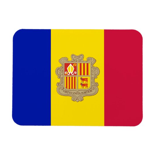 Patriotic Andorra Flag Magnet (Horizontal)
