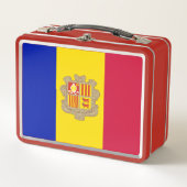 Patriotic Andorra Flag Metall Brotdose (Vorderseite)