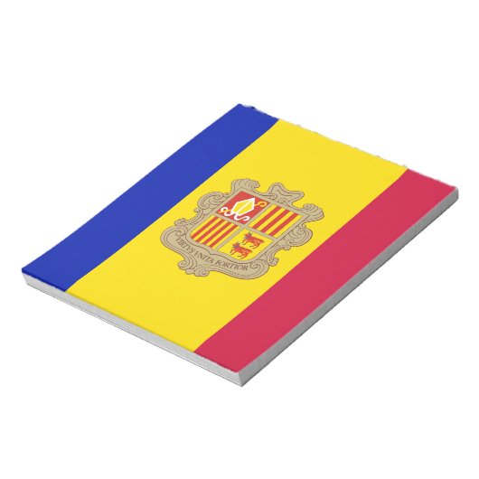 Patriotic Andorra Flag Notizblock (Rotiert)