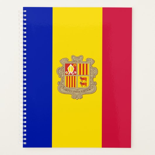 Patriotic Andorra Flag Planer (Vorderseite)