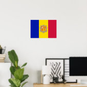 Patriotic Andorra Flag Poster (Heimbüro)