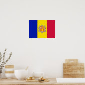 Patriotic Andorra Flag Poster (Küche)