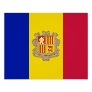Patriotic Andorra Flag Poster