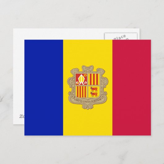Patriotic Andorra Flag Postkarte (Vorne/Hinten)