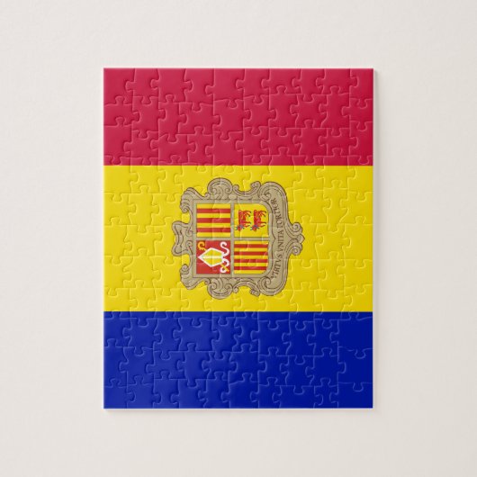 Patriotic Andorra Flag Puzzle (Vertikal)