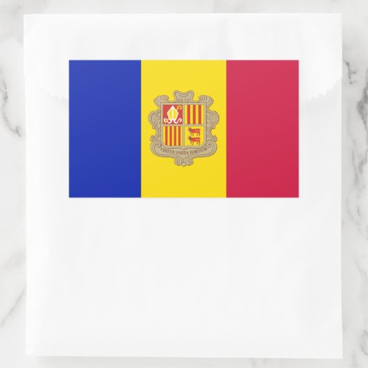 Patriotic Andorra Flag Rechteckiger Aufkleber (Tasche)