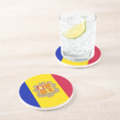 Patriotic Andorra Flag Sandstein Untersetzer (Seite)